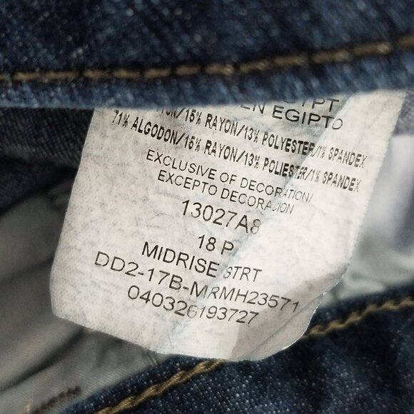 Riders by Lee  Mid Rise Straight Leg Jeans  18P - Picture 4 of 4